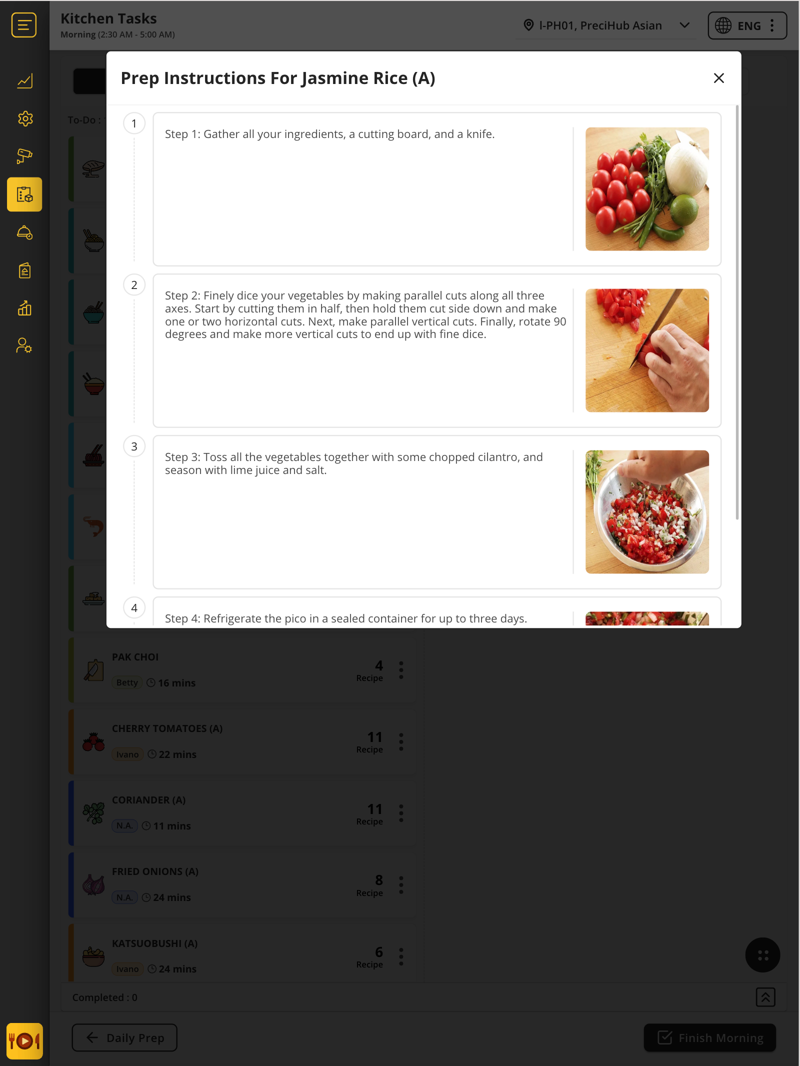 Release Notes - PreciTaste | Restaurant AI Software Prep Instructions with Photos feature illustration