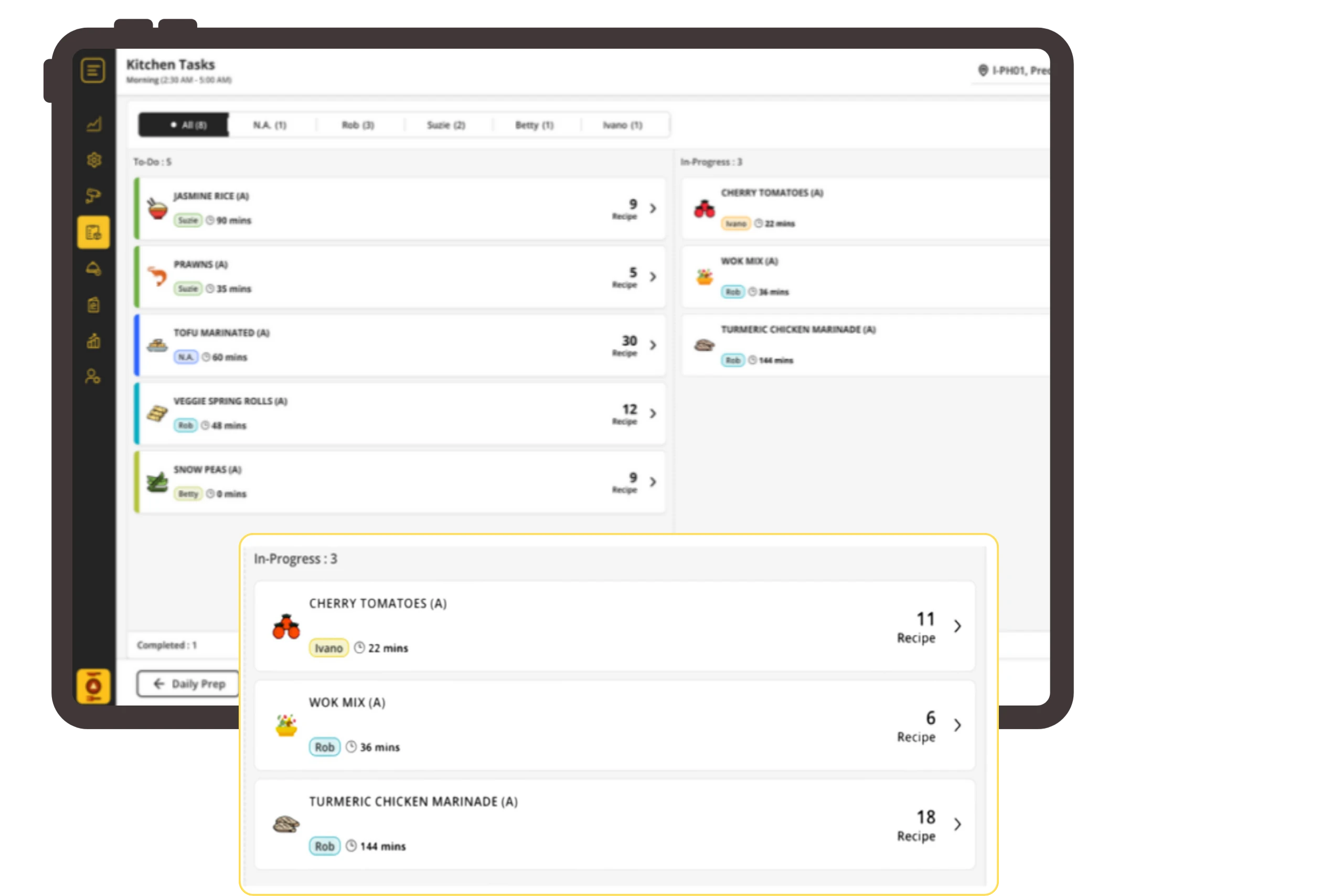 PREP PAGE - PreciTaste | Restaurant AI Software