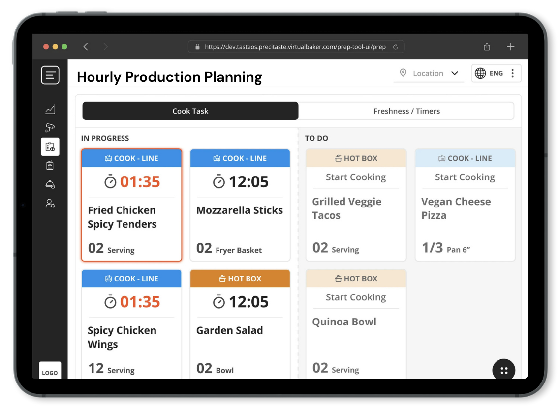 Hourly Production Planning 2 - PreciTaste | Restaurant AI Software