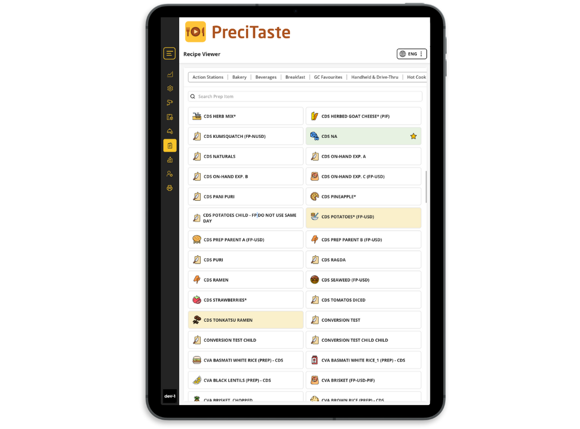 Recipe Viewer 4 - PreciTaste | Restaurant AI Software