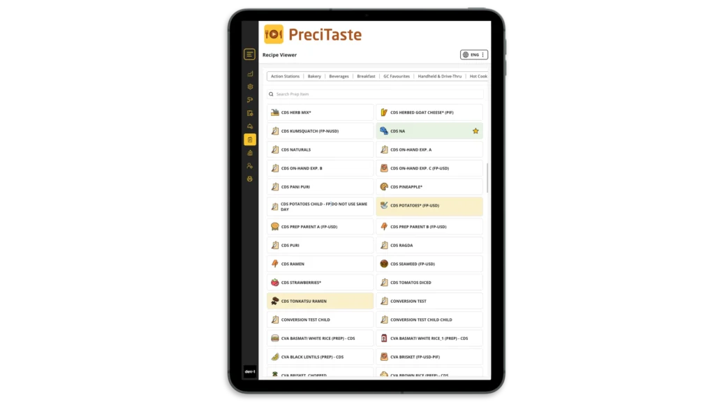 Recipe Viewer 1 - PreciTaste | Restaurant AI Software