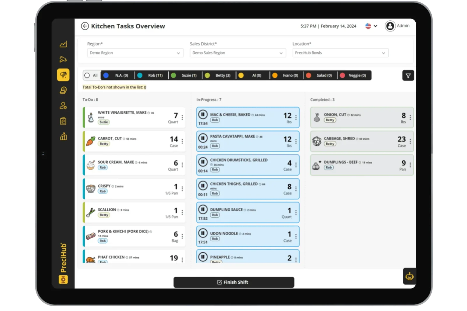 b - PreciTaste | Restaurant AI Software